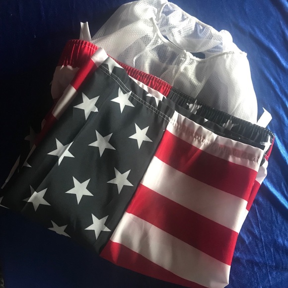 NWT Patriotic Swim Shorts - Picture 3 of 5